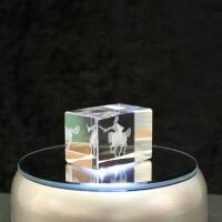 Crystal cuboid block, motif Knight On Horse