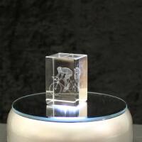 3D-Glas-Cube-Rennradfahrer, versch. Größen