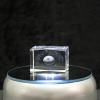 3D-Glas-Cube-Saturn, versch. Größen