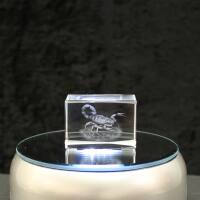 3D-Glas-Cube-Scorpion, versch. Größen