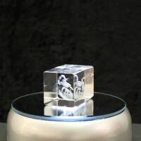 Crystal cuboid block, motif Scorpio