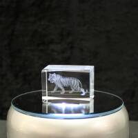 3D-Glas-Cube-Tiger, versch. Größen