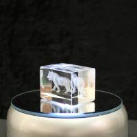 Crystal cuboid block, motif Tiger