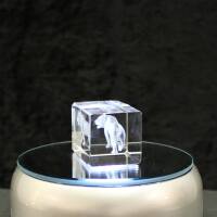 Crystal cuboid block, motif Tiger