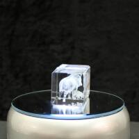 Crystal cuboid block, motif Wild Boar