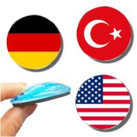 Glas Magnet- Länder Flagge